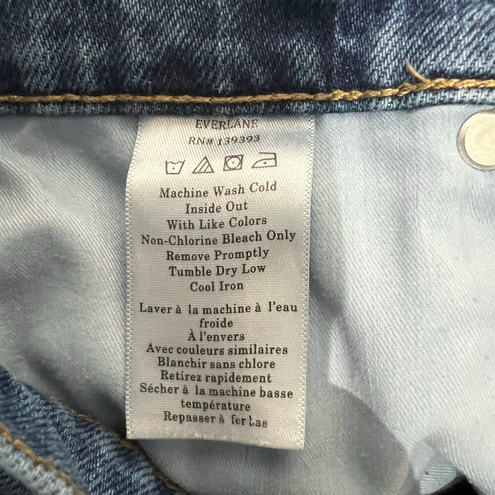 Everlane Jeans Women's 26 Regular Blue The Way High Organic Cotton Button Fly - Picture 5 of 10